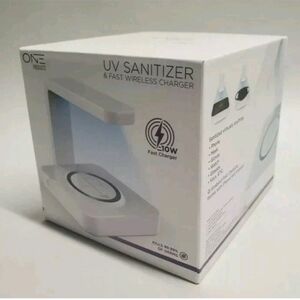 White UV Sanitizer & Fast Wireless Charger